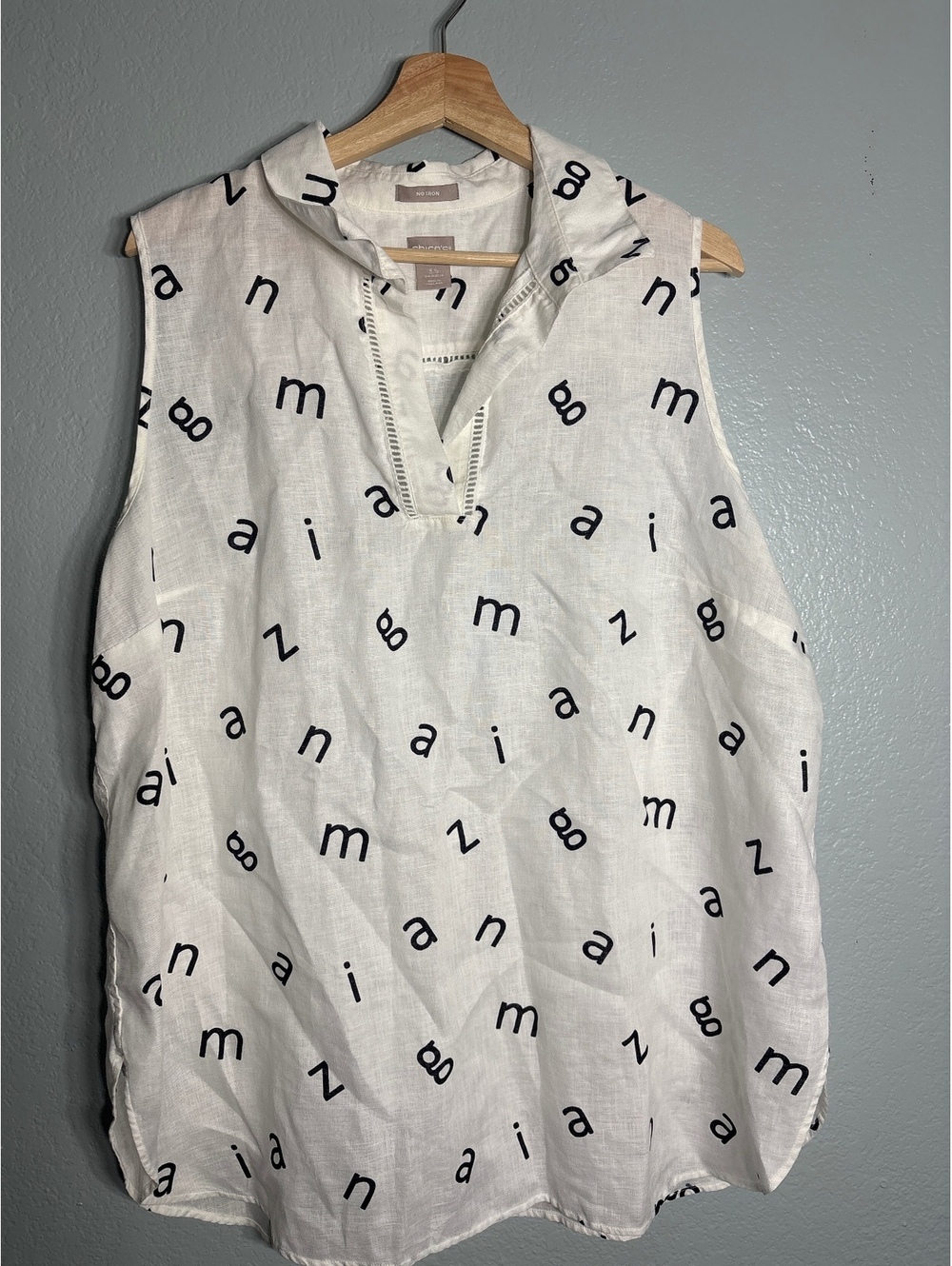 Chico linen Amazing letter print tank 18 nwot